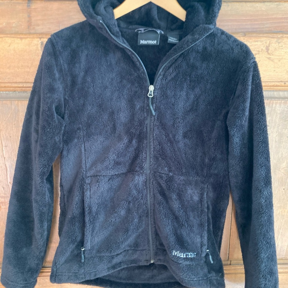 Marrmot Women’s Sherpa fleece full zip sz M